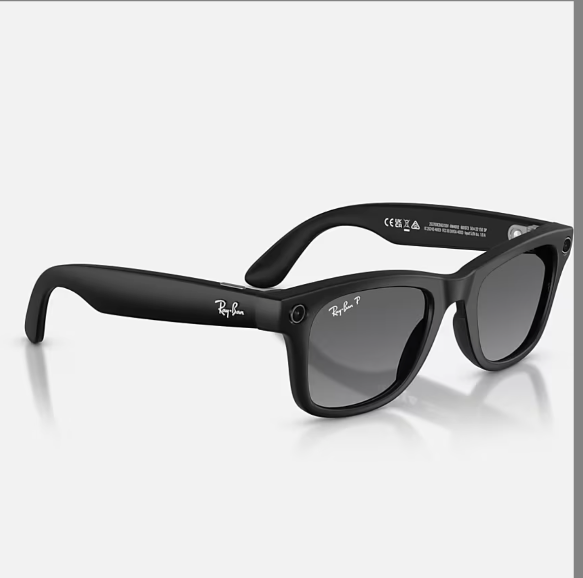 Occhiali da Sole Ray-ban _ Meta Wayfarer in Nero e Grafite - RW4012  calibro 50